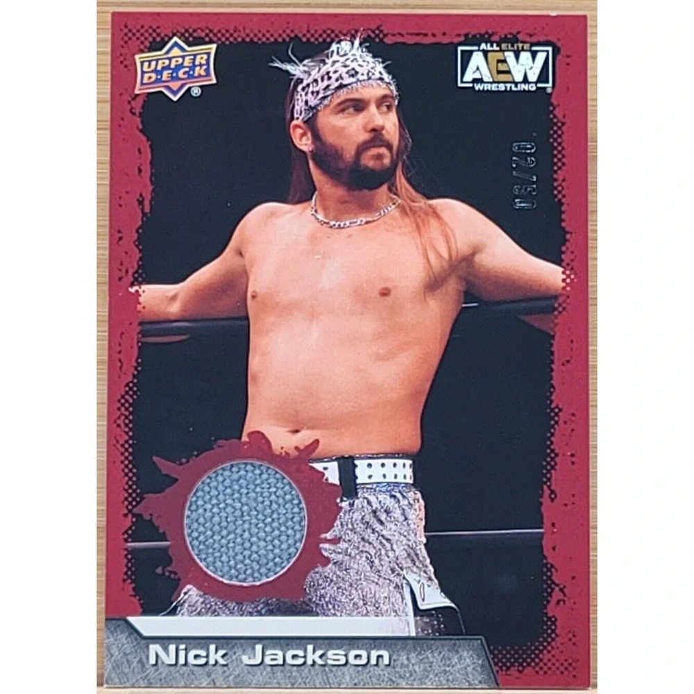 2022‎ UPPER DECK AEW NICK JACKSON  MAT RED RELIC #D/50